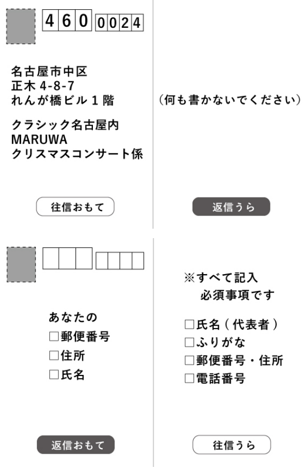 応募はがき記入例